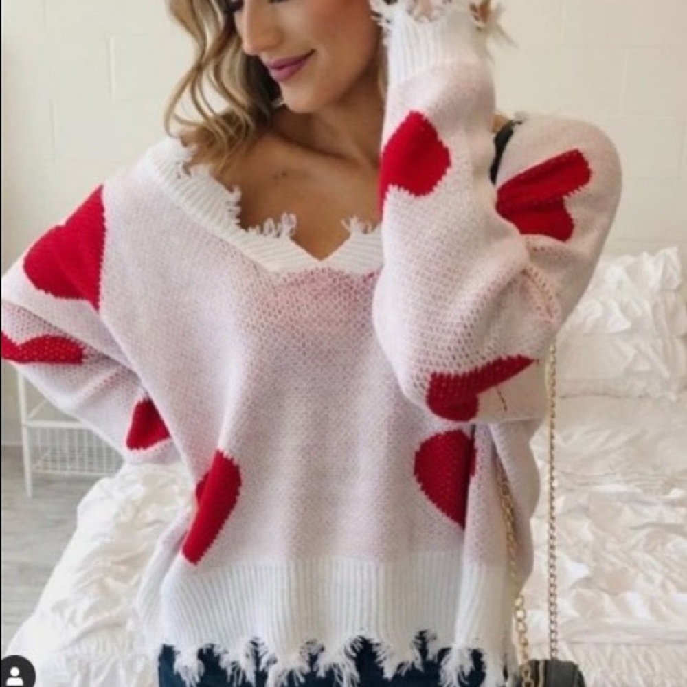 VALENTINES DAY HEART SWEATERS